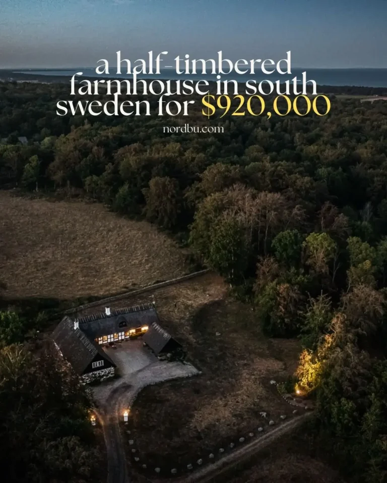 A Half-Timbered Farm with Outbuildings in Southern Sweden
