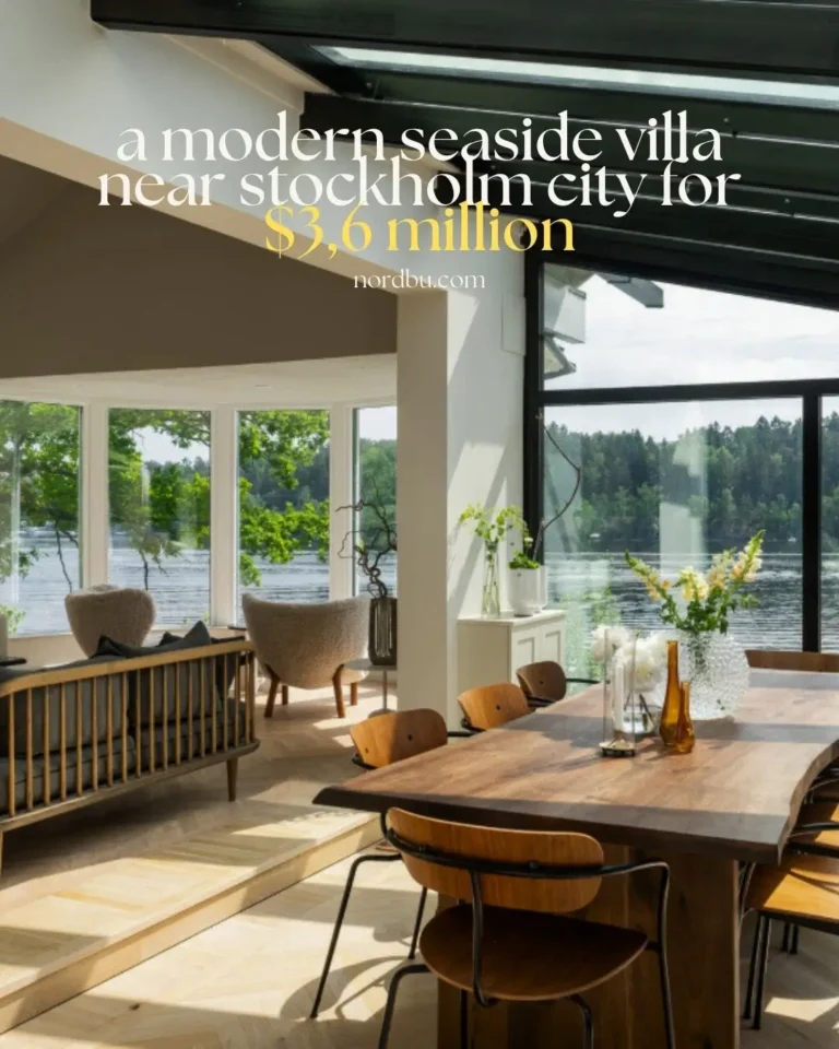 A Modern Seaside Villa near Stockholm Central Listed for $3,6 Million