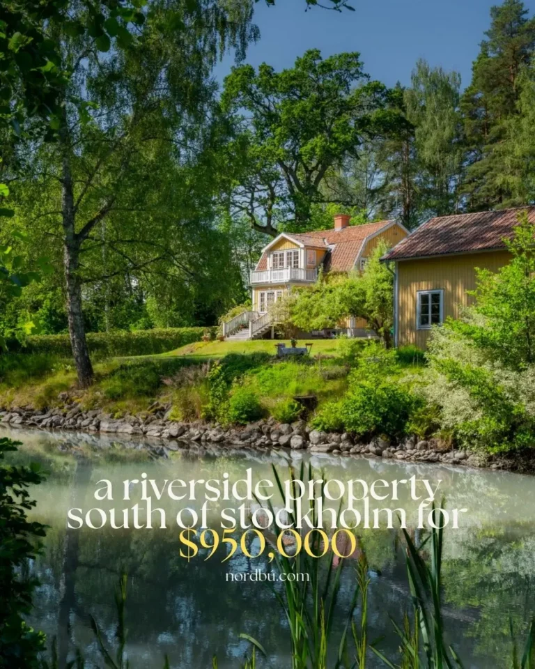 A Private 1920s Riverside Property 2 Hours South of Stockholm